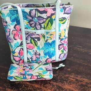 Floral Tote and Wallet Set